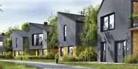 Modern healthy homes townhouses highlighting the importance of regular heat pump servicing
